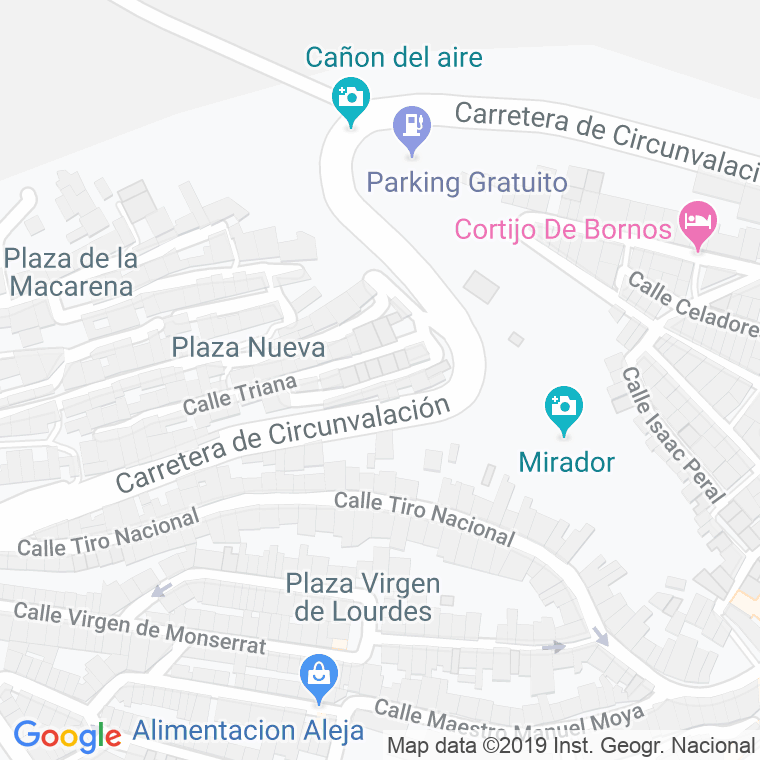 Código Postal calle Cantaor Canalejas en Jaén