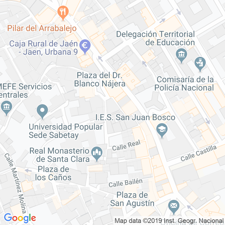 Código Postal calle Gregorio Murcia en Jaén