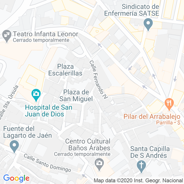 Código Postal calle Lavanderas en Jaén