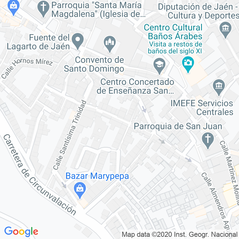 Código Postal calle Llana De San Juan en Jaén