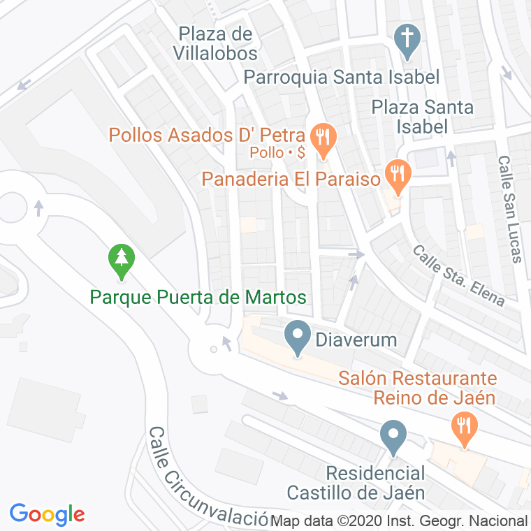 Código Postal calle Onesimo Redondo, travesia en Jaén