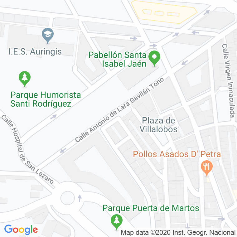 Código Postal calle Teniente Escobedo en Jaén