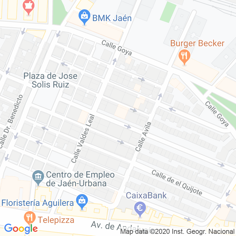 Código Postal calle Dieciocho De Julio en Jaén