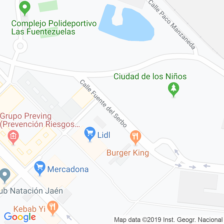 Código Postal calle Fuente Del Serbo en Jaén
