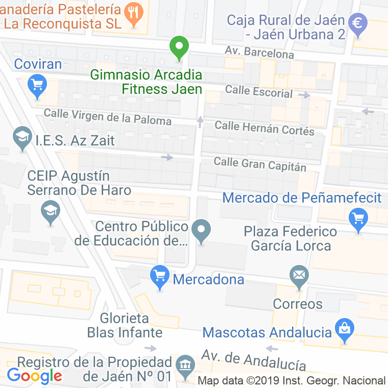 Código Postal calle Jose Maria Padilla en Jaén