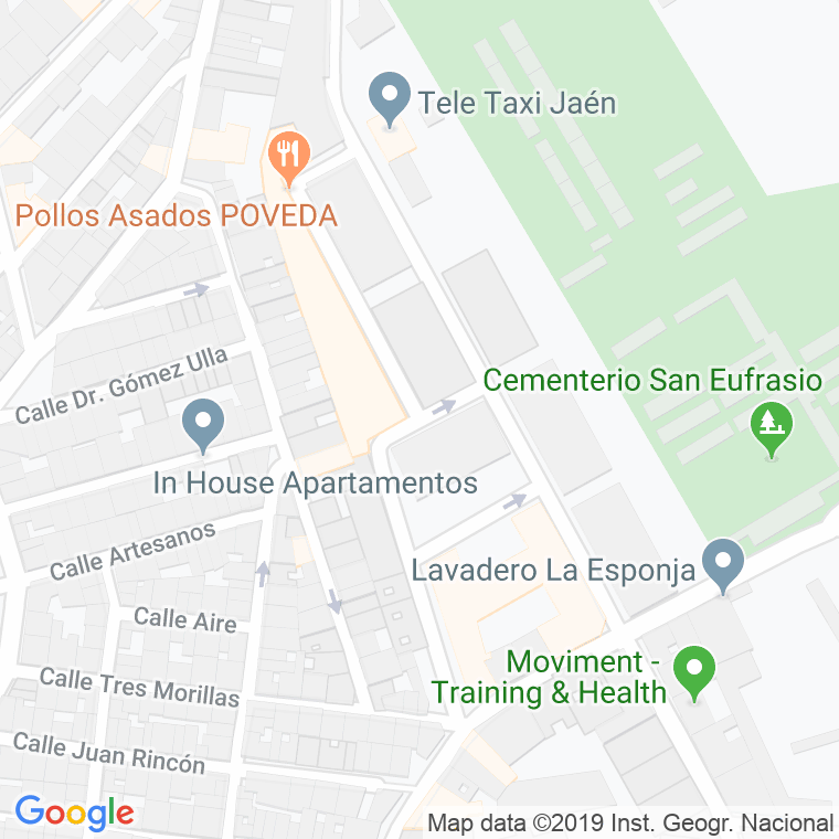 Código Postal calle Arquitecto Pablo Del Castillo Garcia-negrete en Jaén