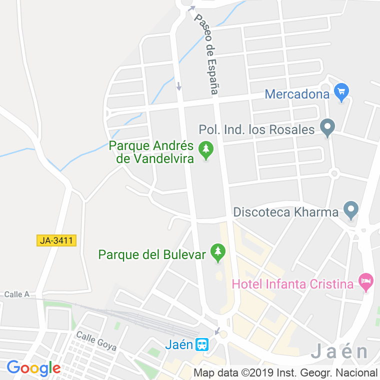 Código Postal calle España De, paseo en Jaén