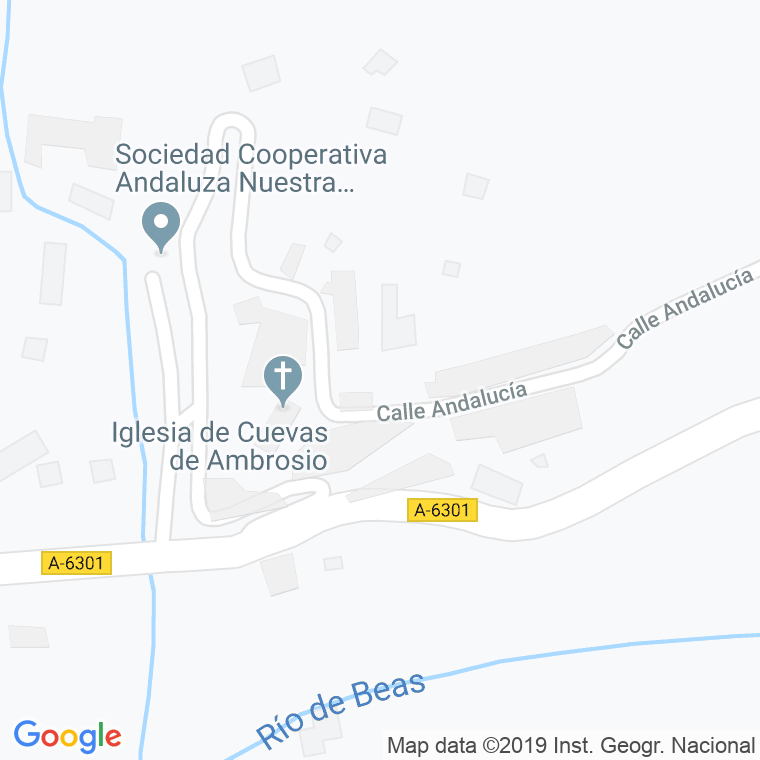 Código Postal de Cuevas De Ambrosio en Jaén