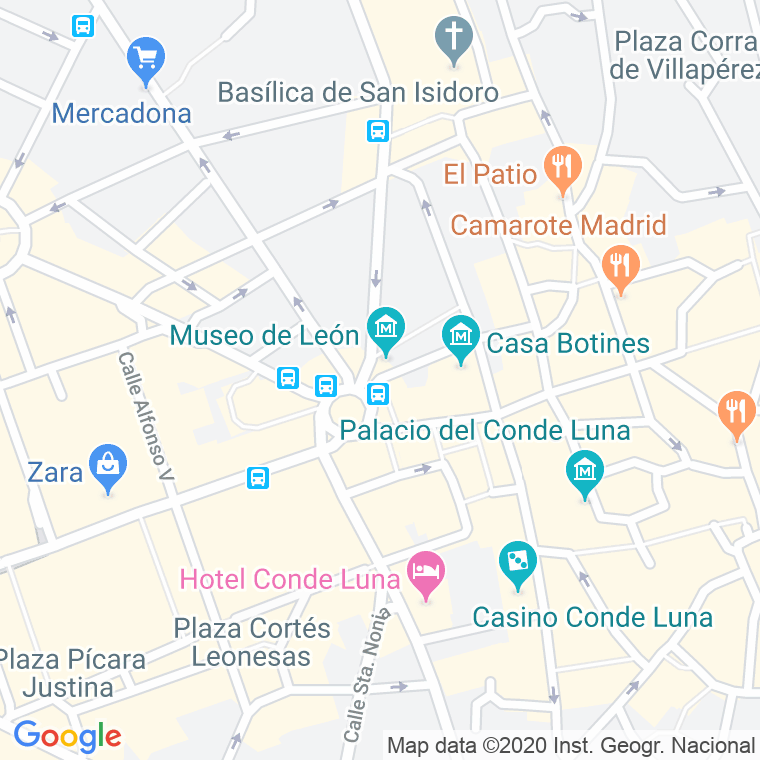 Código Postal calle Santo Domingo, plaza (Impares Del 1 Al 3)  (Pares Del 2 Al 2) en León