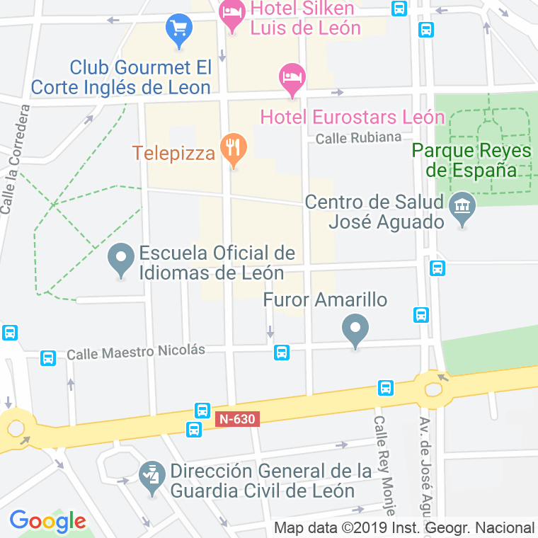 Código Postal calle Nueve De Febrero en León