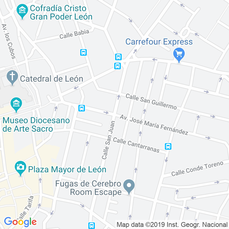 Código Postal calle San Juan en León