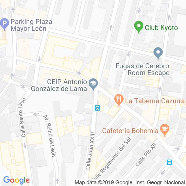 Código Postal calle Antonio Gonzalez De Lama en León