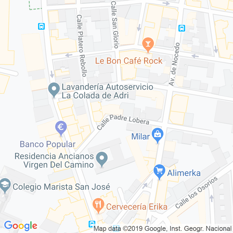 Código Postal calle Padre Lobera en León
