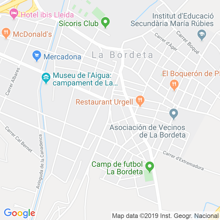 Código Postal calle Flix, avinguda en Lleida