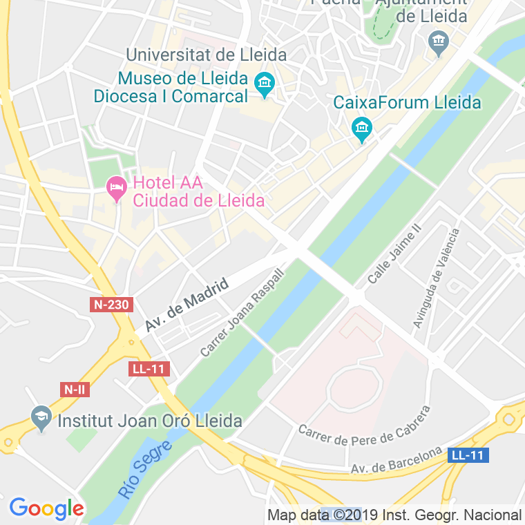 Código Postal calle Madrid, avinguda en Lleida