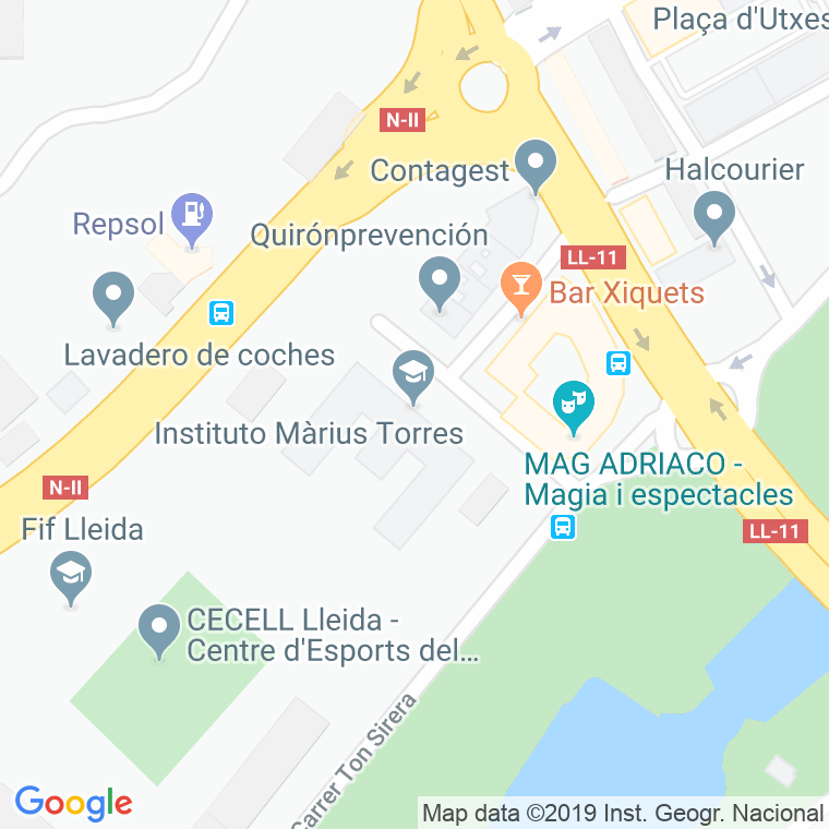 Código Postal calle Marius Torres, parc (Impares Del 1 Al Final)  (Pares Del 2 Al Final) en Lleida