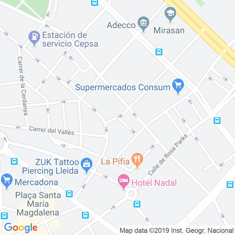 Código Postal calle Francesc Moli, travesia en Lleida