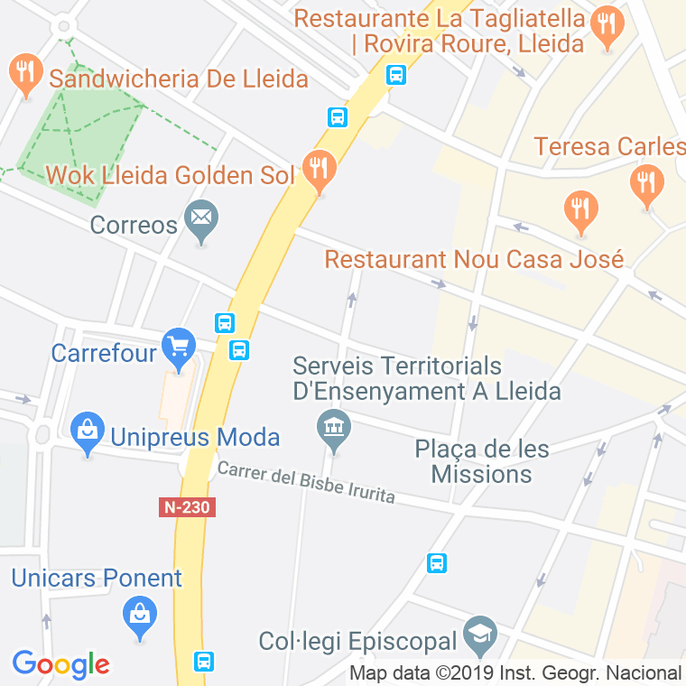 Código Postal calle Pica D'estats en Lleida