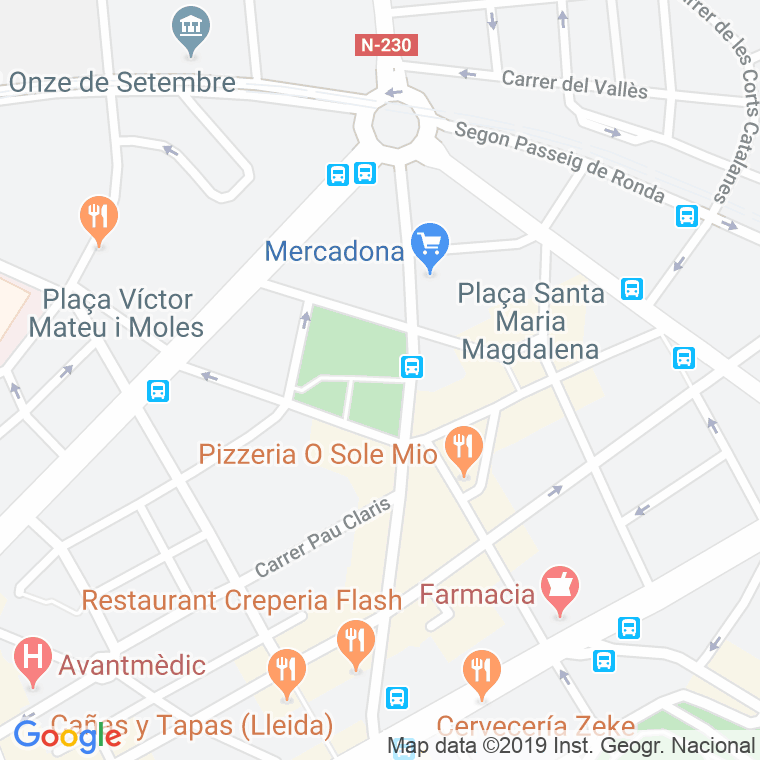 Código Postal calle Constitucio, plaça en Lleida
