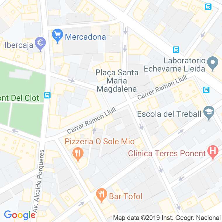Código Postal calle Ramon Llull   (Impares Del 1 Al 11)  (Pares Del 2 Al 10) en Lleida