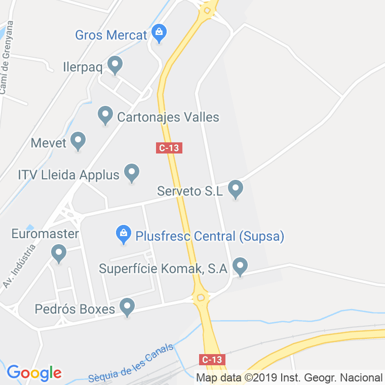 Código Postal calle Ingenyer Mias en Lleida