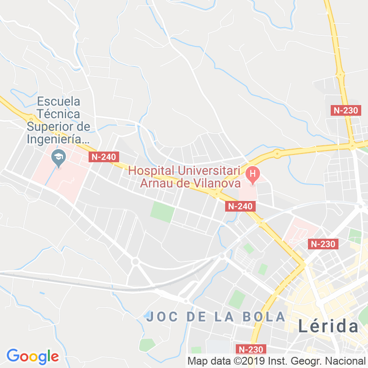 Código Postal calle Alcalde Rovira Roure, avinguda (Impares Del 45 Al Final)  (Pares Del 44 Al Final) en Lleida