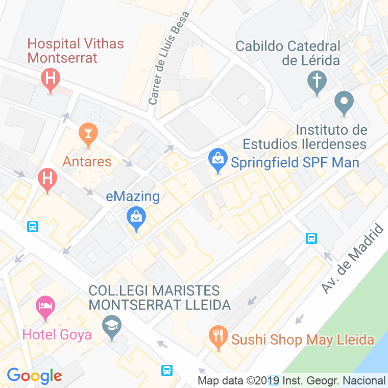 Código Postal calle Amadeo Vives en Lleida