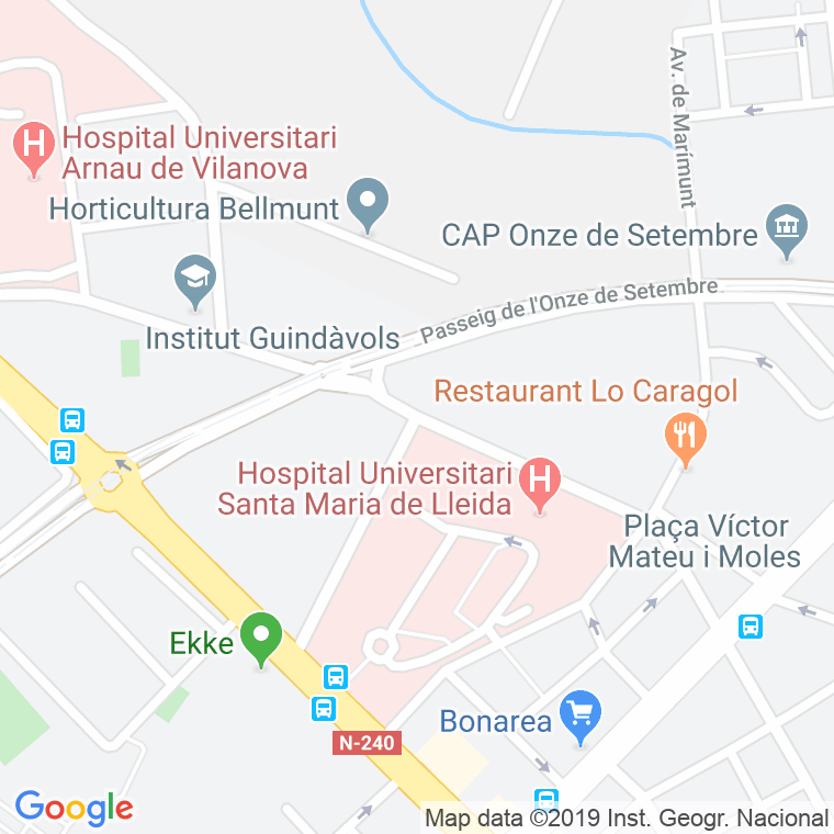 Código Postal calle Montserrat Roig, urbanitzacio en Lleida