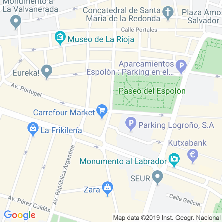 Código Postal calle Miguel Villanueva en Logroño