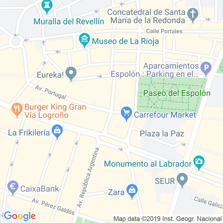 Código Postal calle Victor Pradera en Logroño