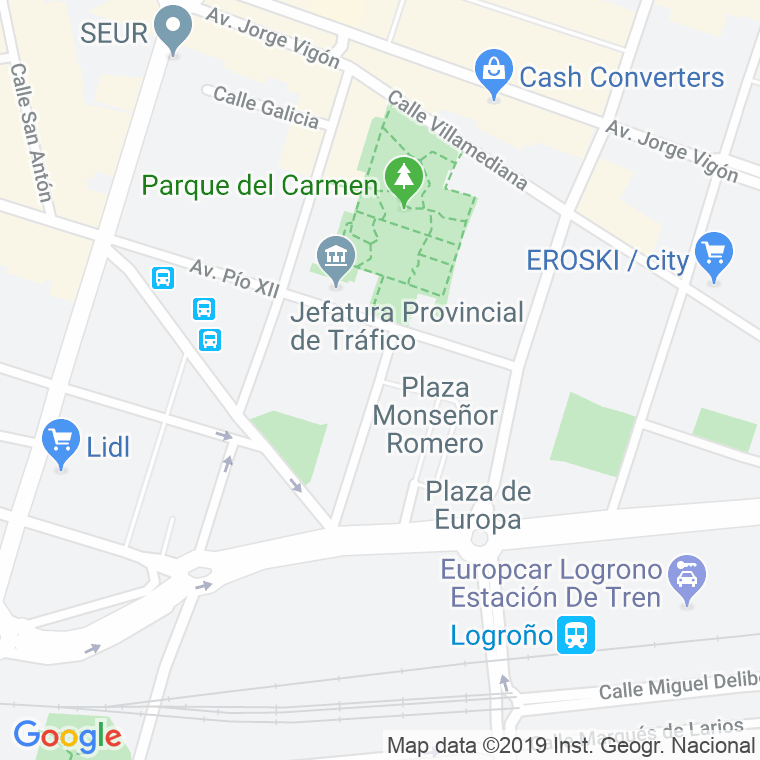 Código Postal calle General Espartero en Logroño