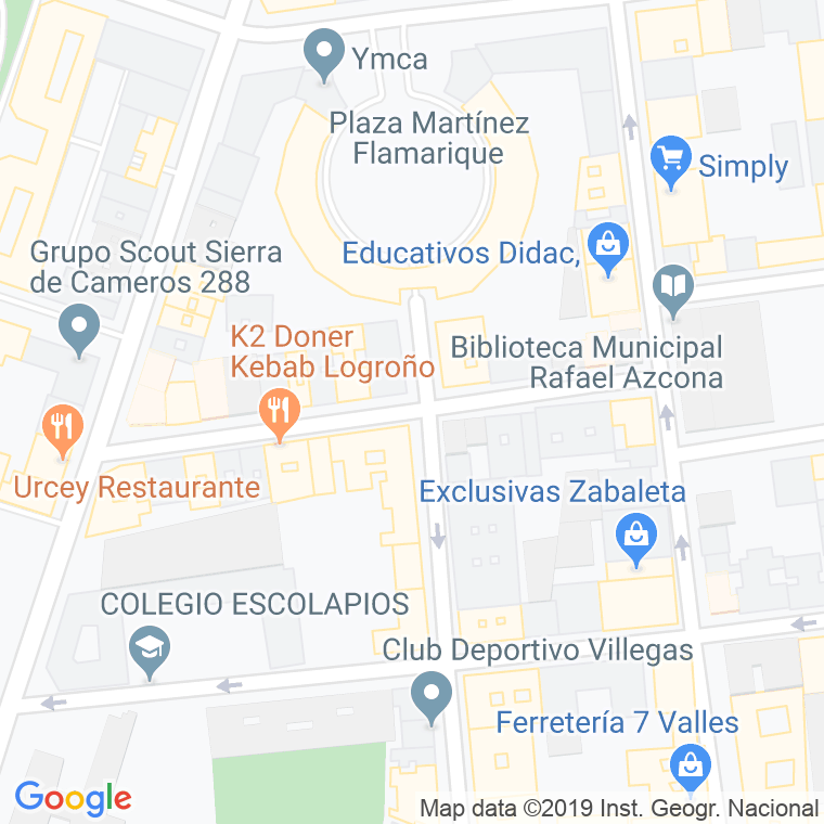 Código Postal calle General Primo De Rivera en Logroño