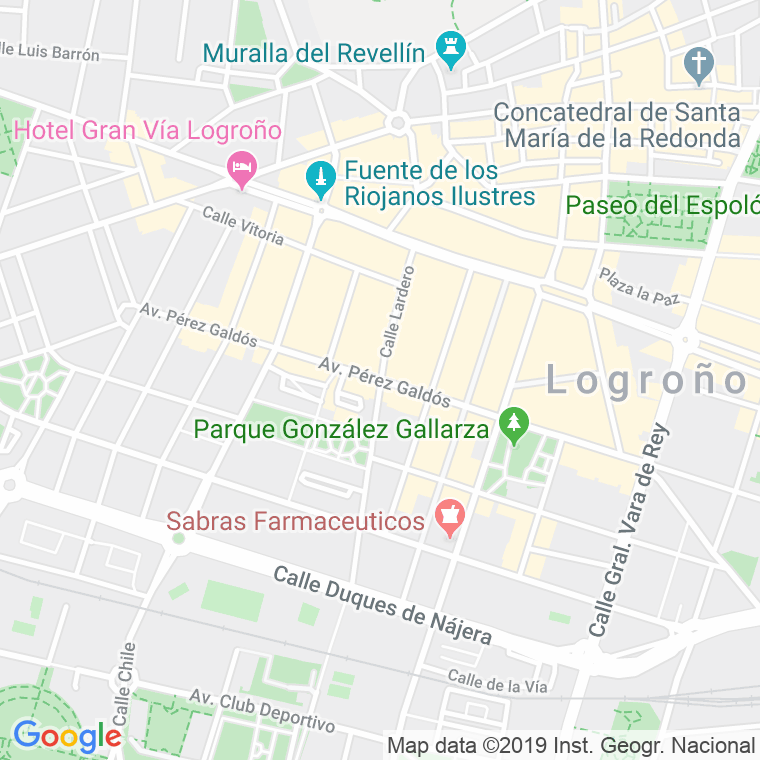 Código Postal calle Perez Galdos, avenida (Impares Del 55 Al Final)  (Pares Del 60 Al Final) en Logroño