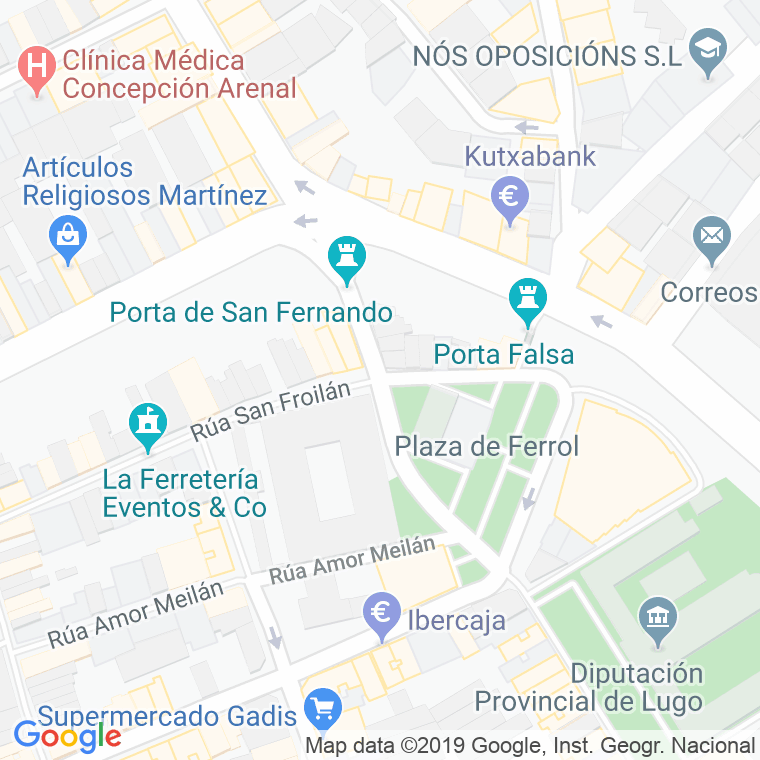 Código Postal calle San Fernando en Lugo