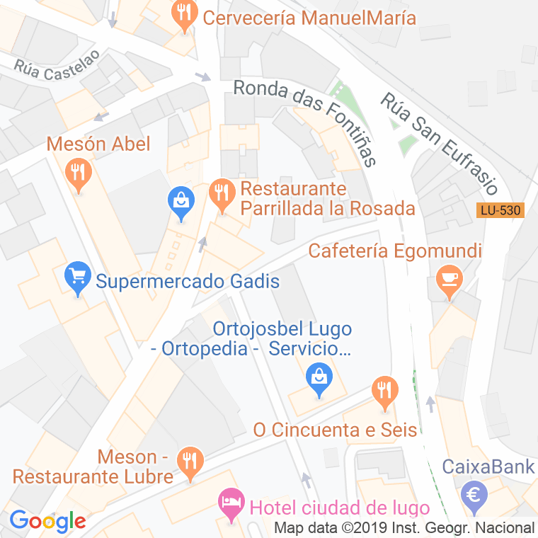 Código Postal calle Caiños, De, carril en Lugo