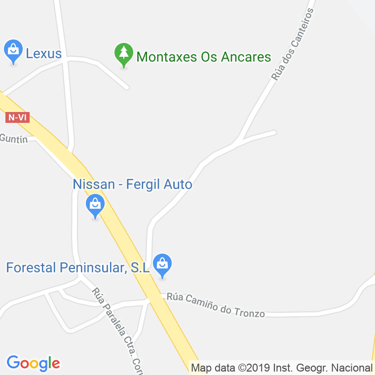 Código Postal calle Camiño Da Rozanova en Lugo