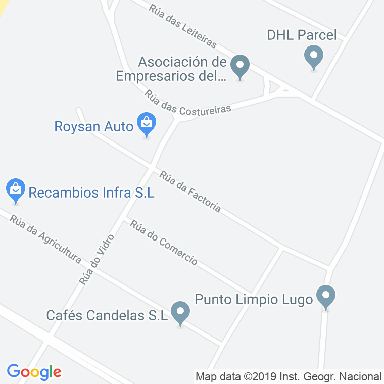 Código Postal calle Factoria, Da en Lugo