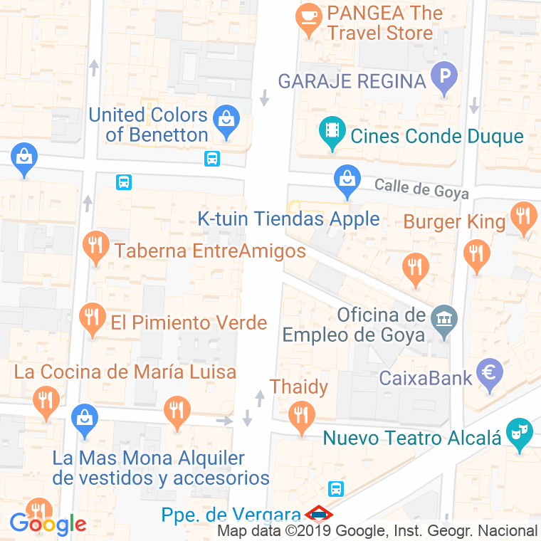 Código Postal calle General Mola, pasaje en Madrid