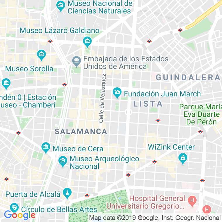 Código Postal calle Nuñez De Balboa   (Impares Del 1 Al 73)  (Pares Del 2 Al 68) en Madrid