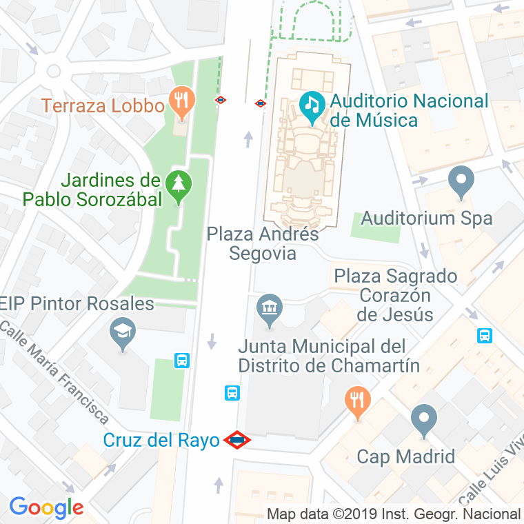 Código Postal calle Andres Segovia, plaza en Madrid