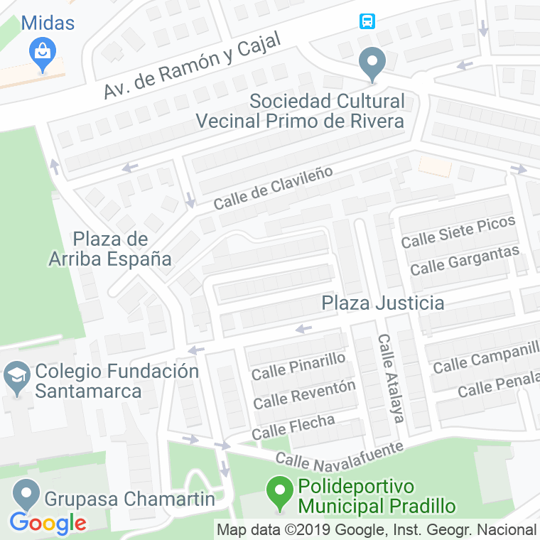 Código Postal calle Cabeza Grande en Madrid