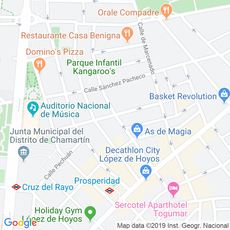 Código Postal calle Eugenio Salazar en Madrid