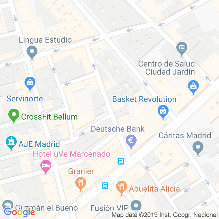Código Postal calle Fernandez Oviedo en Madrid