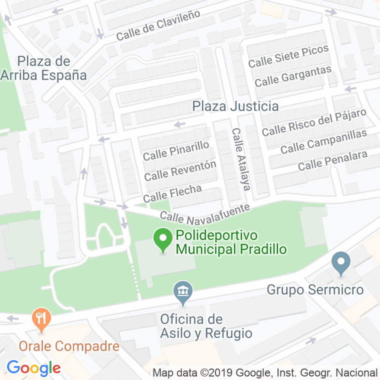 Código Postal calle Flecha en Madrid