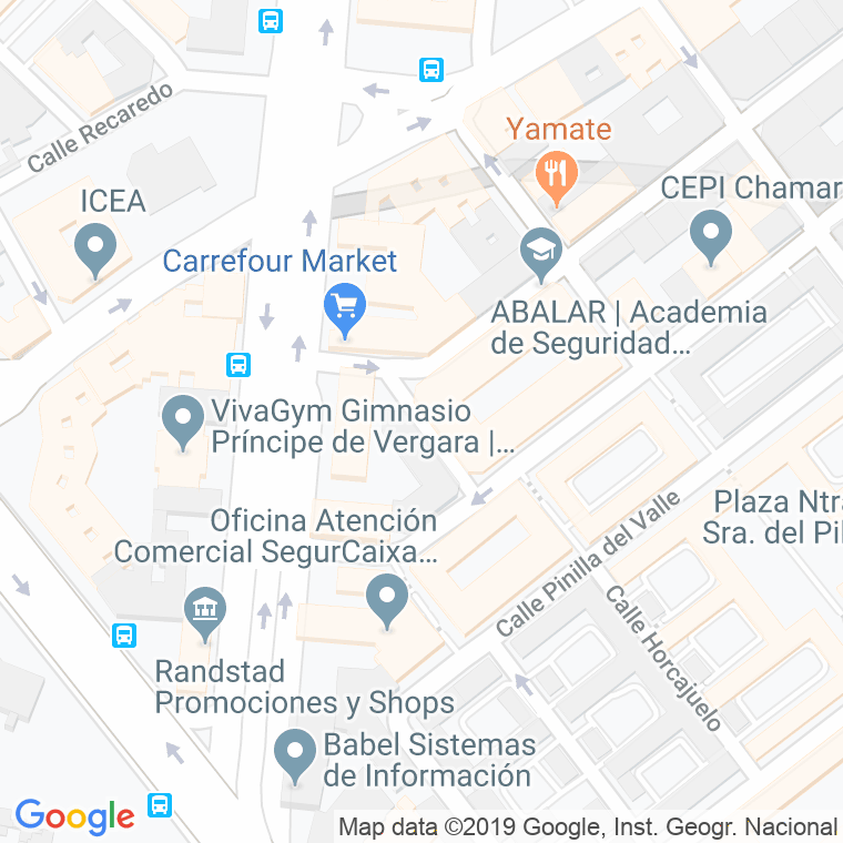 Código Postal calle Francisco Giralte en Madrid