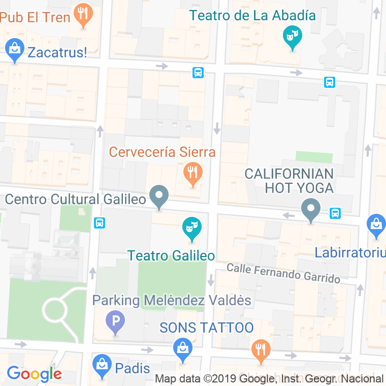 Código Postal calle Sierra en Madrid
