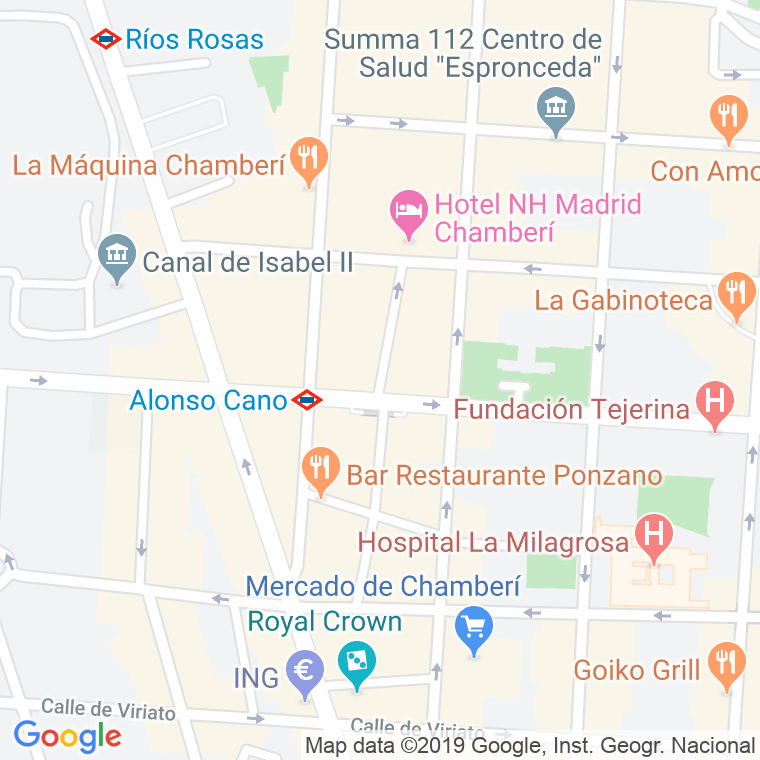 Código Postal calle Vargas en Madrid