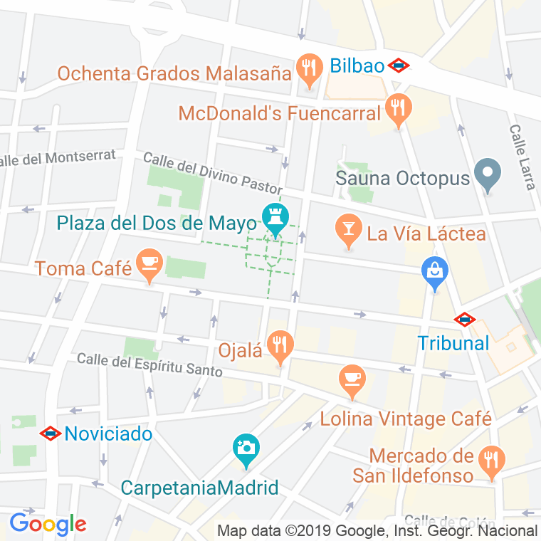 Código Postal calle Dos De Mayo en Madrid