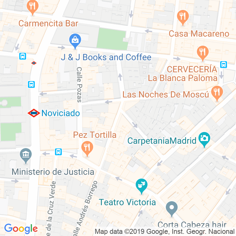 Código Postal calle Minas en Madrid