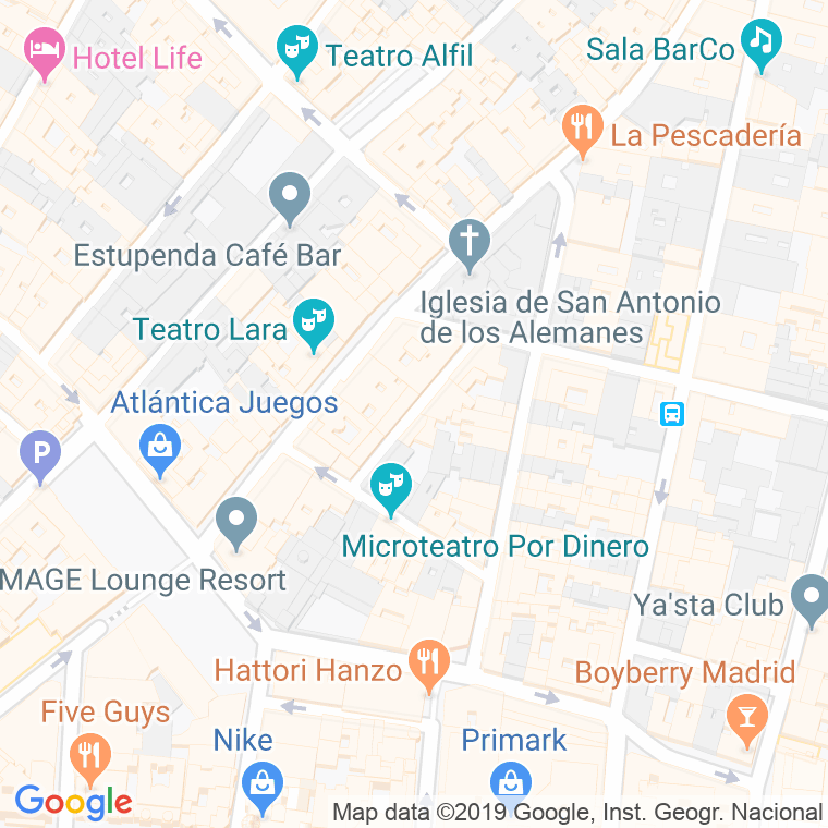 Código Postal calle Nao, La en Madrid